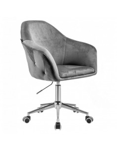 Hroove Chair On Wheels - Light Grey Velour BFHR547K