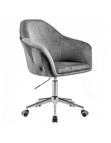 Hroove Chair On Wheels - Light Grey Velour BFHR547K