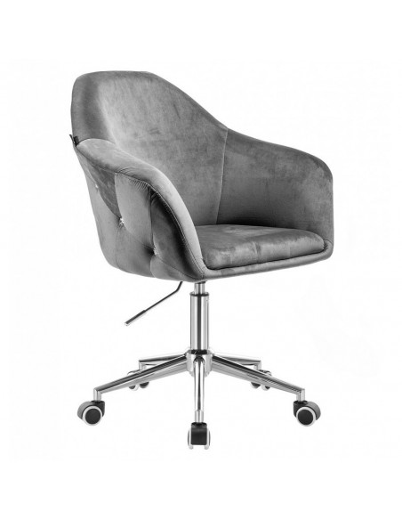 Hroove Chair On Wheels - Light Grey Velour BFHR547K