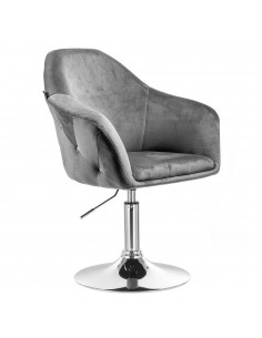 Hroove Salon Chair - Light Grey Velour BFHR547N