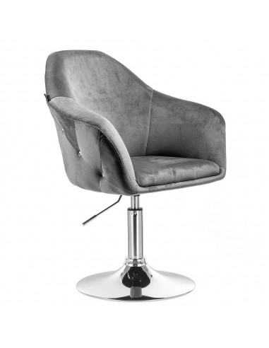 Hroove Salon Chair - Light Grey Velour BFHR547N