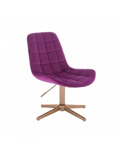 Copper Hroove Salon Chair - Purple Velour BFHR590CROSS