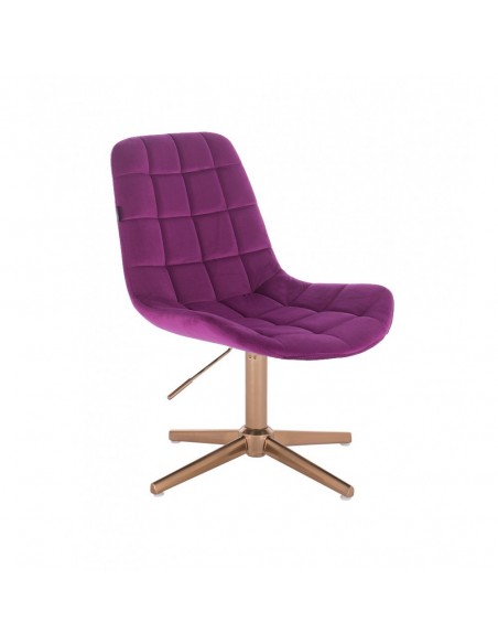 Copper Hroove Salon Chair - Purple Velour BFHR590CROSS