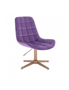 Copper Hroove Salon Chair - Purple Velour BFHR590CROSS
