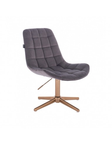 Copper Hroove Salon Chair - Grey Velour BFHR590CROSS
