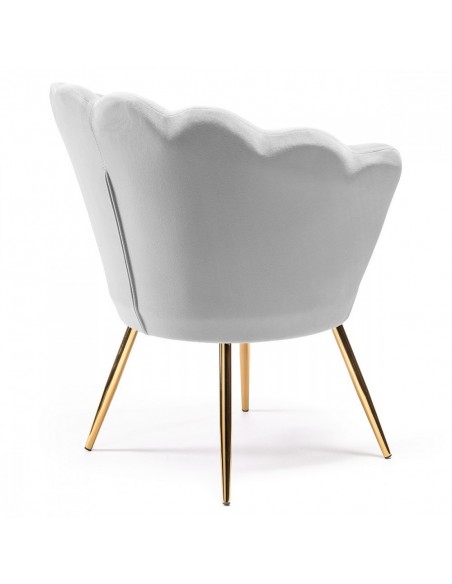 Hroove Salon Chair - White Velour BFHR1414