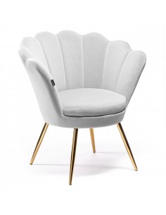 Hroove Salon Chair - White Velour BFHR1414