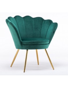 Hroove Salon Chair - Bottle Green Velour BFHR1414