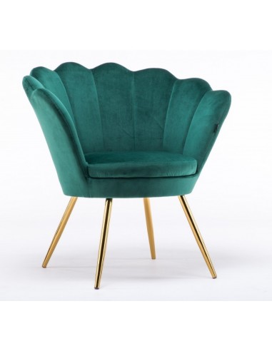 Hroove Salon Chair - Bottle Green Velour BFHR1414