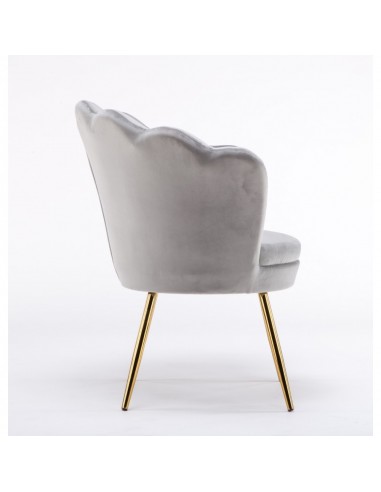 Hroove Salon Chair - Grey Velour BFHR1414