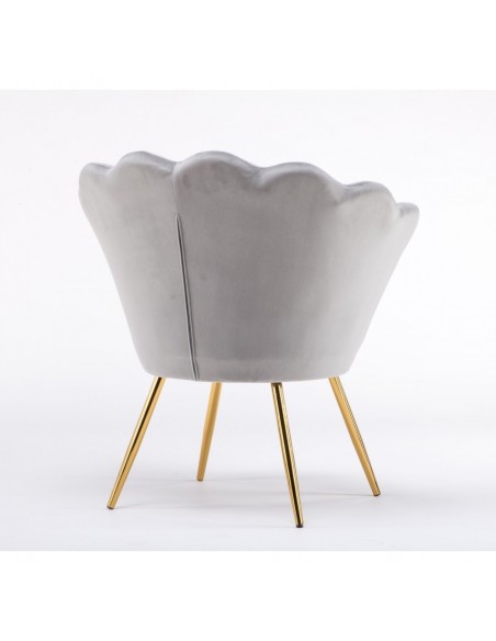 Hroove Salon Chair - Grey Velour BFHR1414