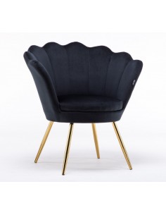 Hroove Salon Chair - Black Velour BFHR1414