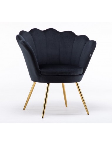 Hroove Salon Chair - Black Velour BFHR1414
