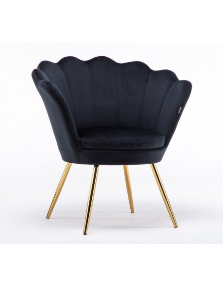 Hroove Salon Chair - Black Velour BFHR1414