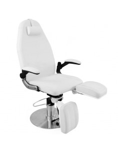 FOTEL PODOLOGICZNY HYDRAULICZNY AZZURRO 713A BIAŁY