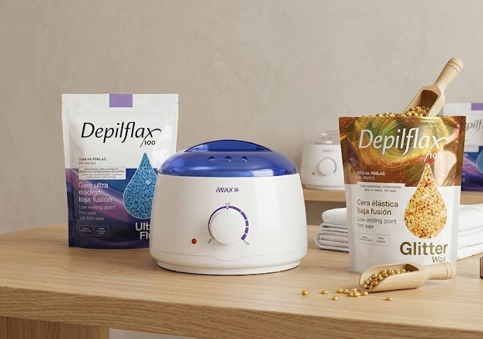 Waxing products for hair removal in beauty salons