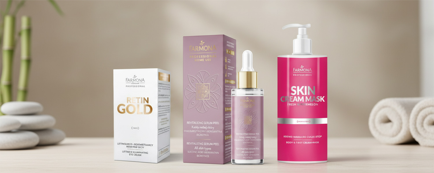 Professional cosmetics for beauty salons and skincare treatments