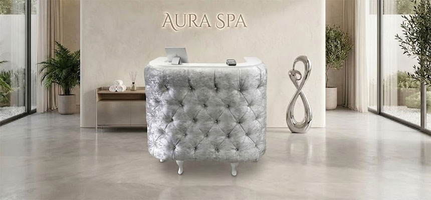Bespoke salon furniture designed for modern beauty salon interior