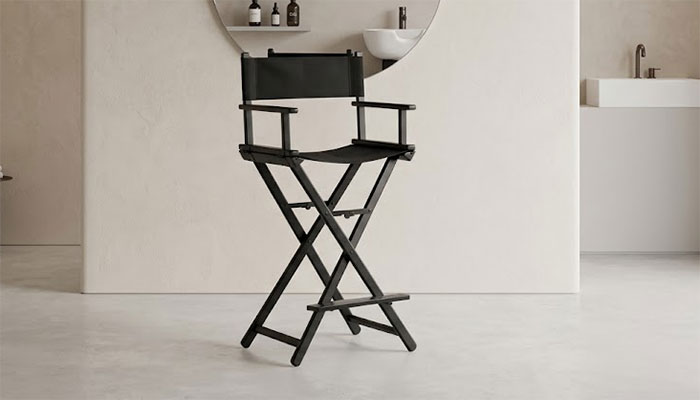 Adjustable makeup chair for beauty salon or professional makeup studio