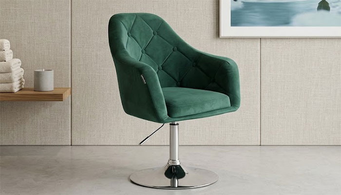 Complete salon reception furniture set with desk and seating area