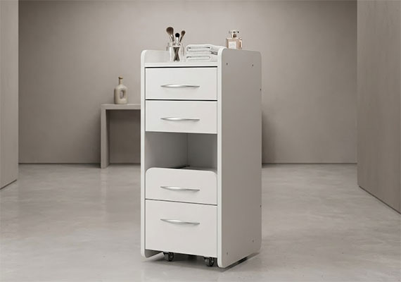 Salon storage units for organized beauty workspace